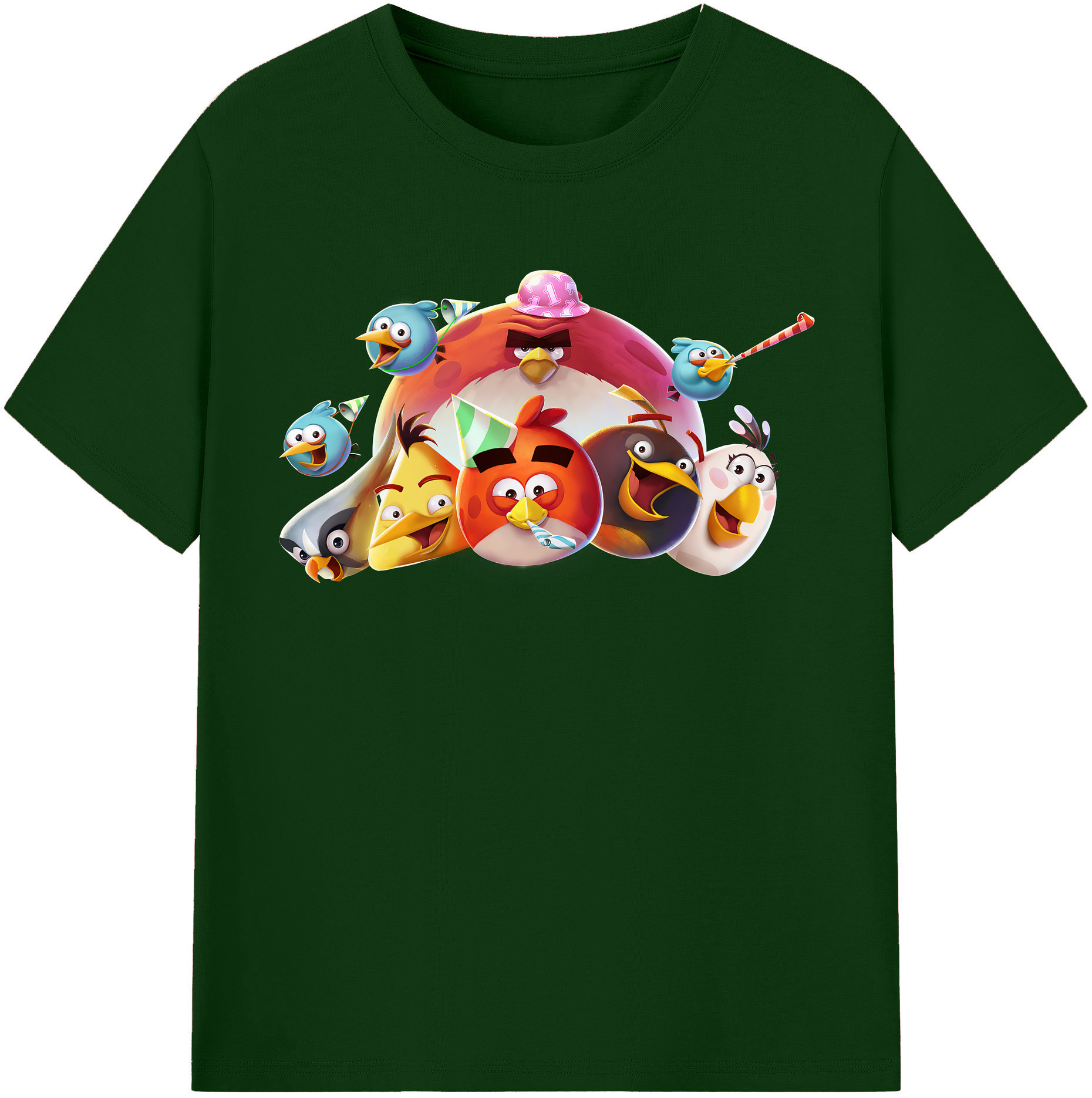 （画像用） Angry Birds アングリーバード 綿100％半袖Tシャツ（フロントプリント）